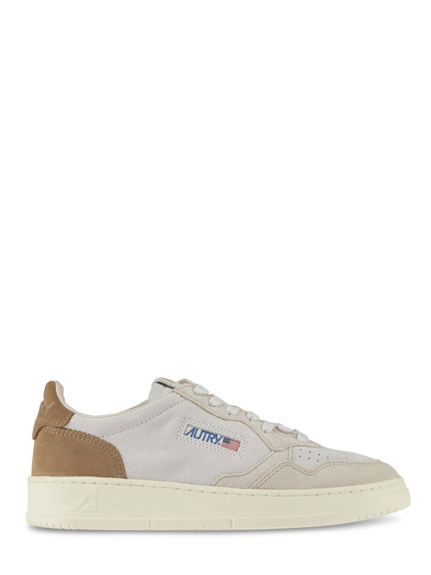 Autry Low-Top Suede And Leather Sneakers With Contrasting Accents