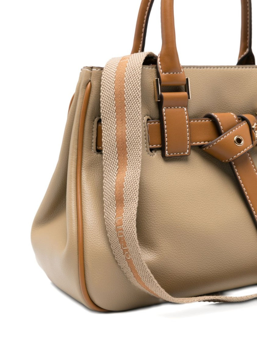 Liu Jo Mud Brown Buckle Detail Shoulder Bag