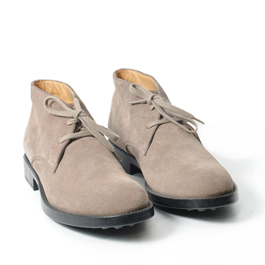 Tod's Taupe Suede Leather Ankle Boots