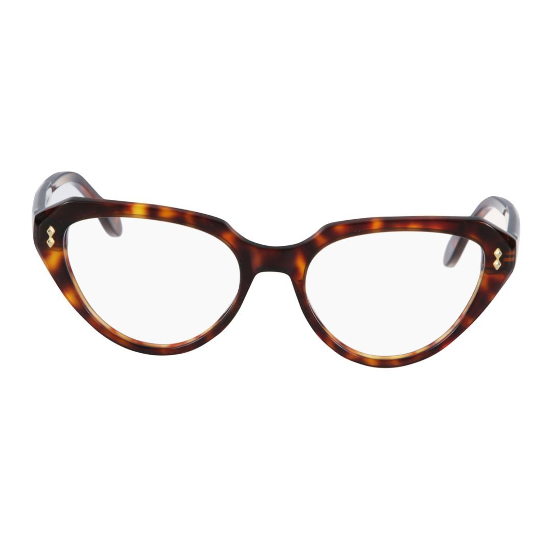 Kador Lola Glamour Cat-Eye Tortoiseshell Eyeglasses With Gold Accents