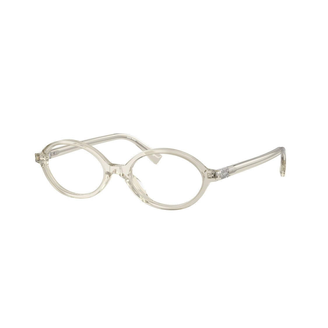 Miu Miu 0Mu 01Xv Translucent Acetate Oval Frame Sunglasses