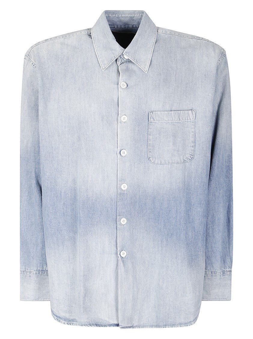 Our Legacy Oversized Denim Shirt With Vintage Wash
