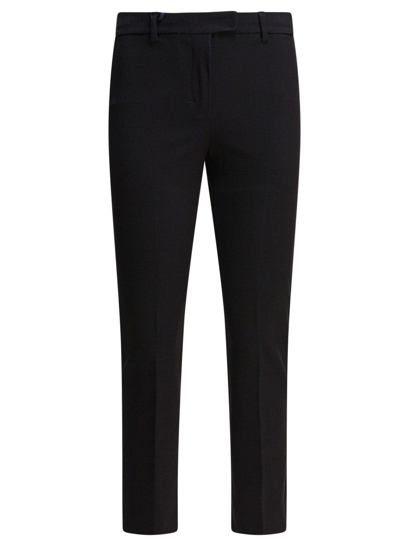 Max Mara Tailored Black Trousers With Concealed Fastening