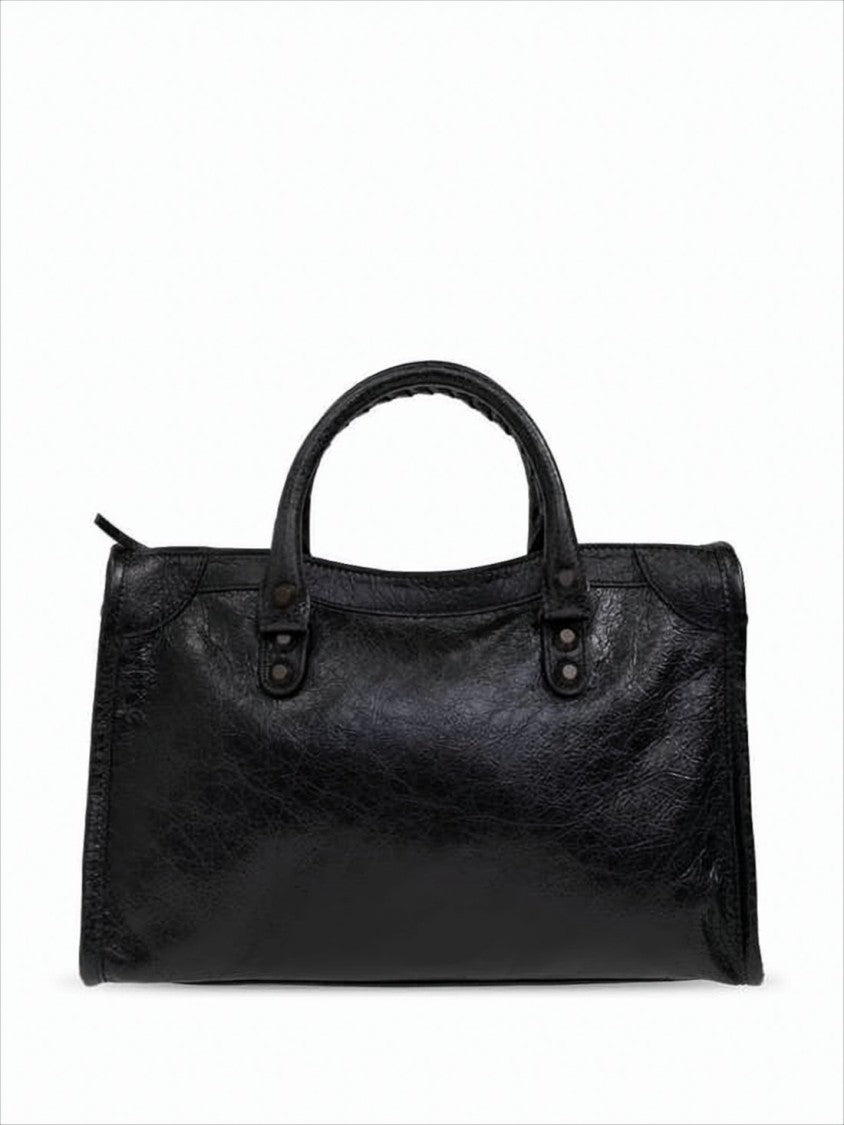 Balenciaga Textured Leather Shoulder Bag With Adjustable Strap And Edgy Accents
