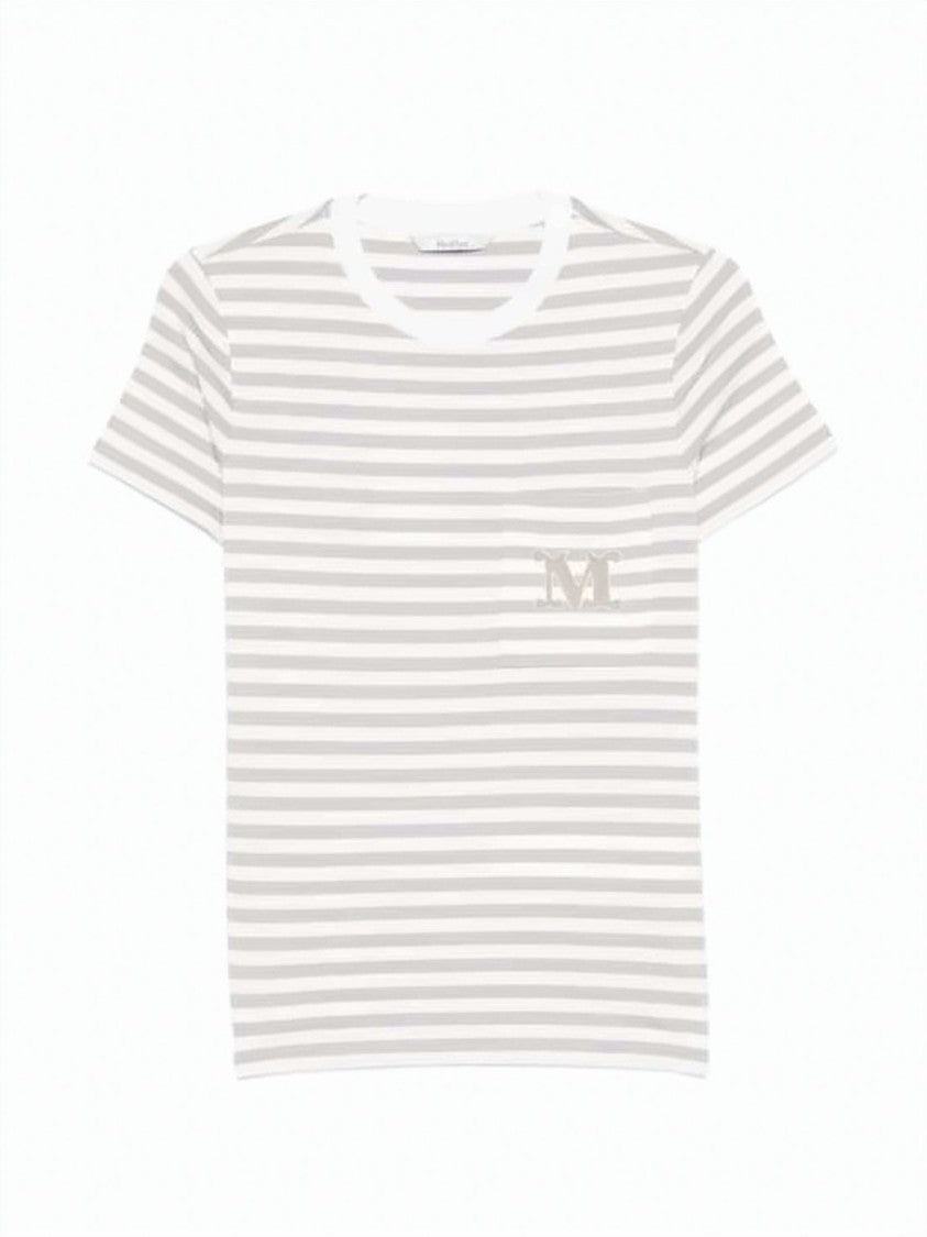 Max Mara Horizontal Striped Short-Sleeved T-Shirt With Subtle Logo