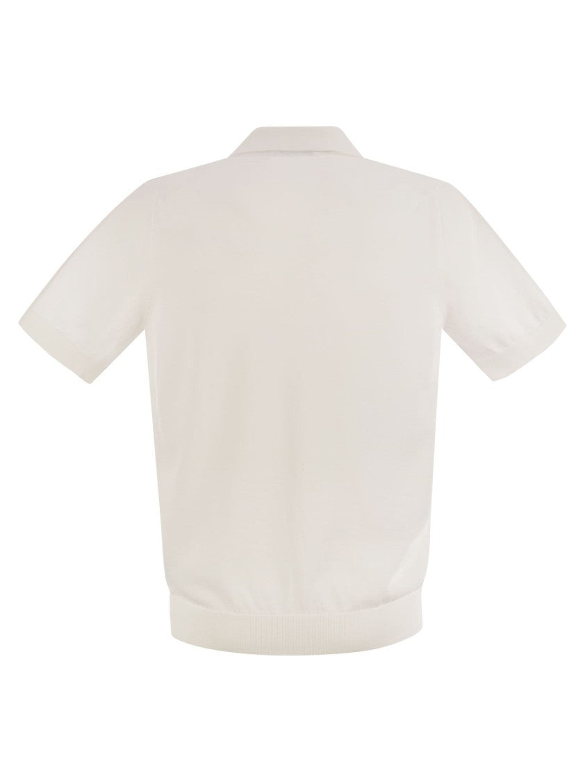 Peserico Polo Shirt In Pure Cotton Yarn