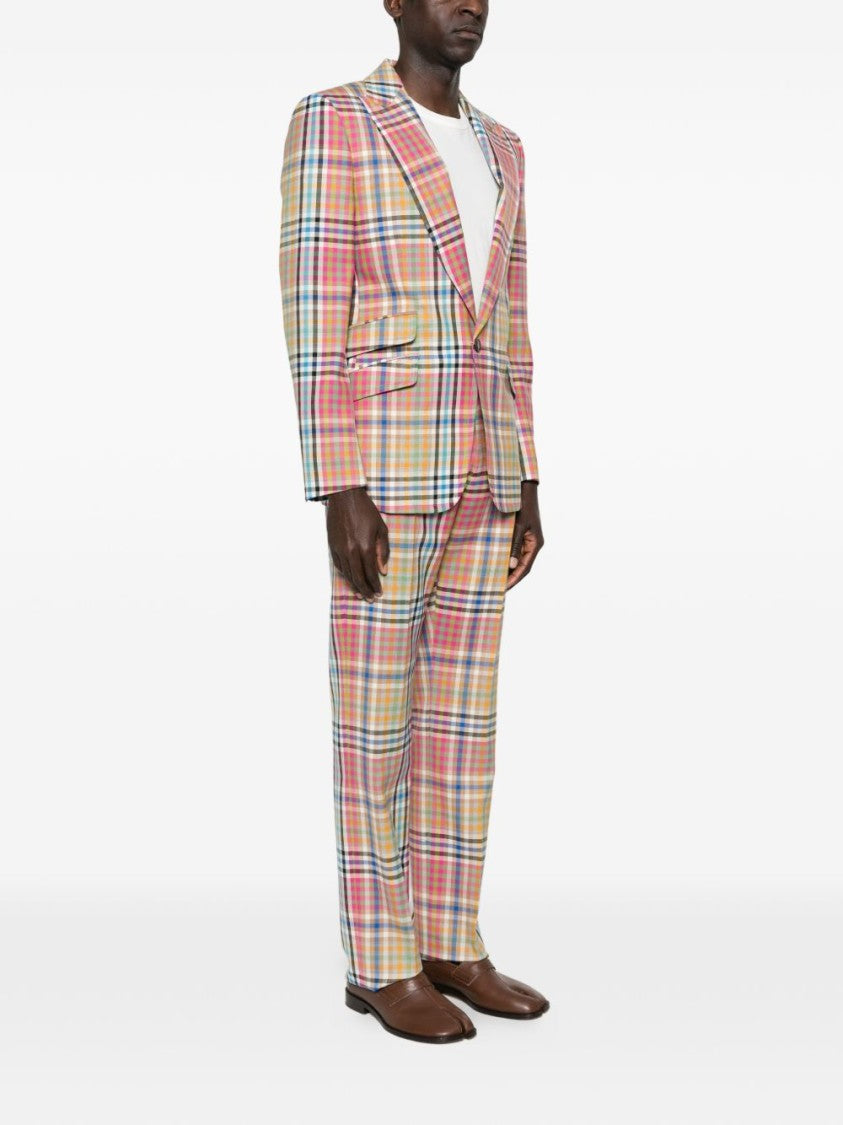 Vivienne Westwood Red Checked Pattern Long Sleeve Jacket