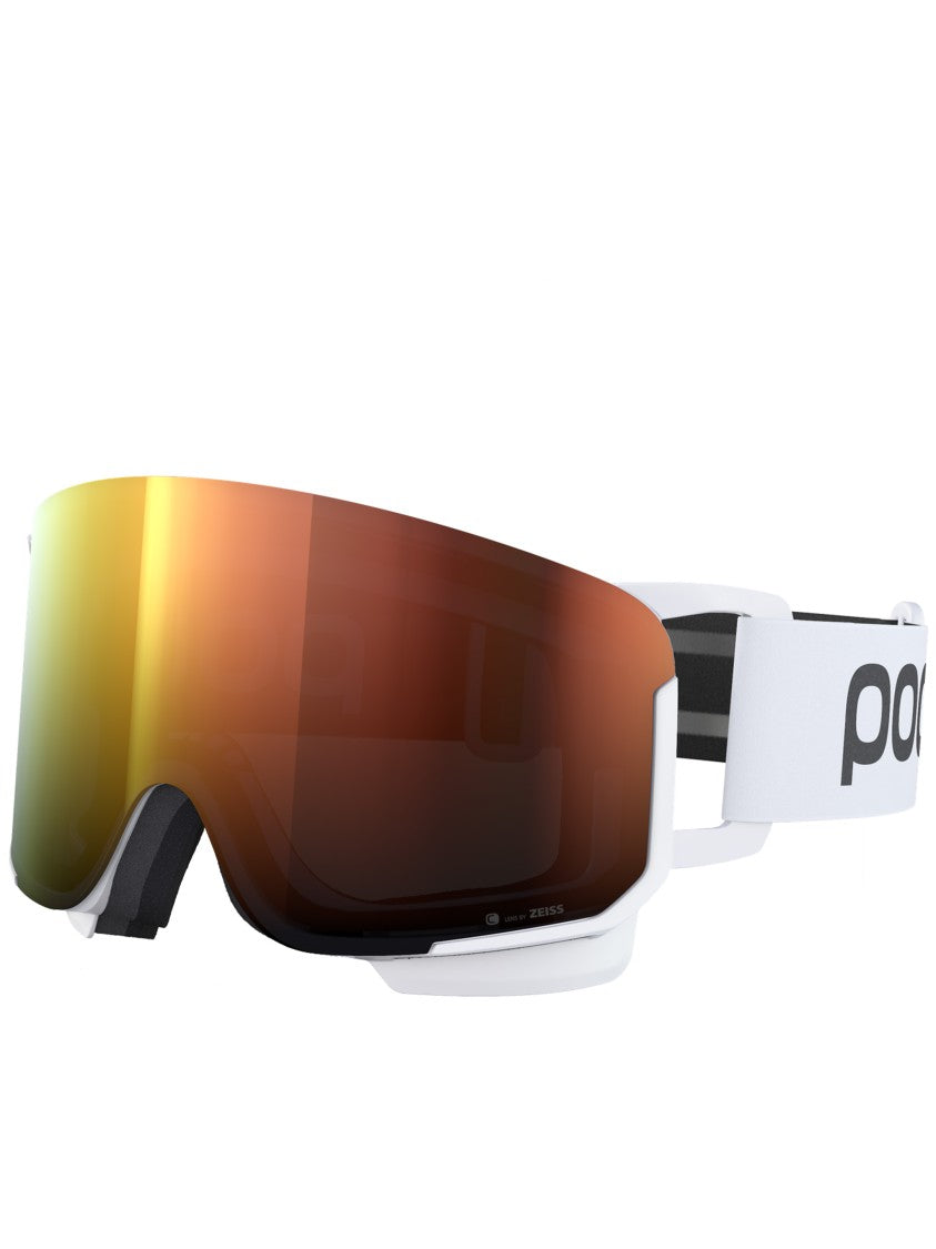 Poc White Nexal Wraparound Reflective Ski Goggle