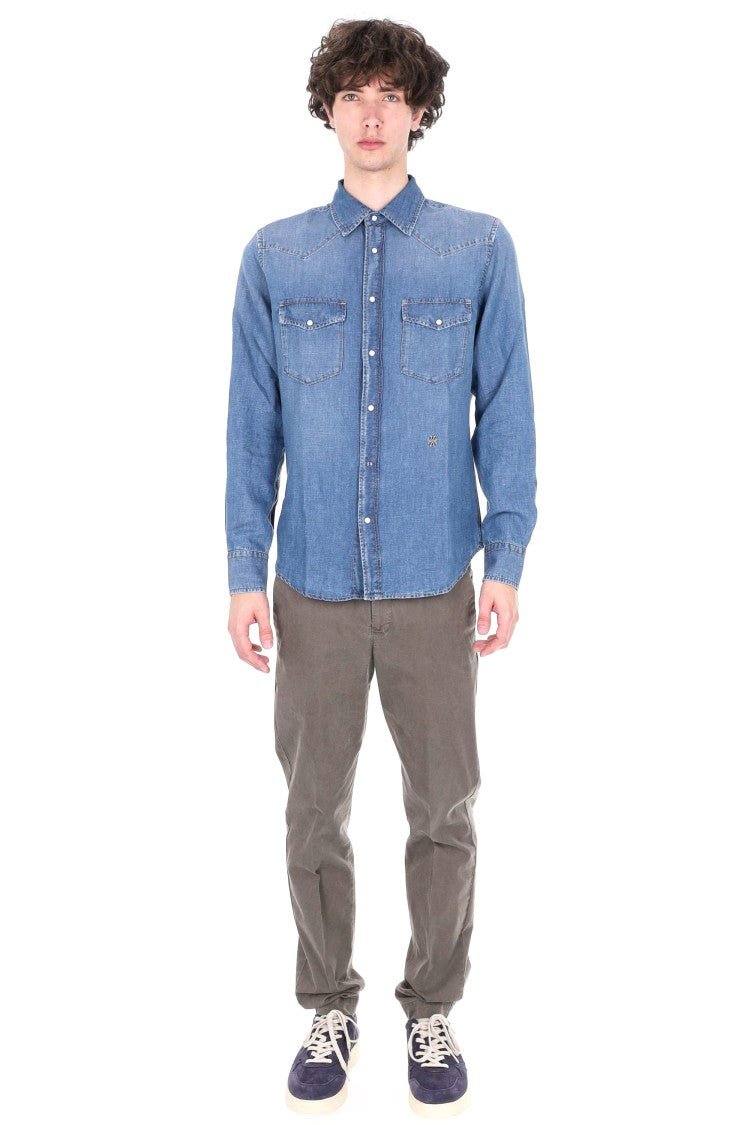 Jacob Cohen Texas Cotton-Linen Western Denim Shirt