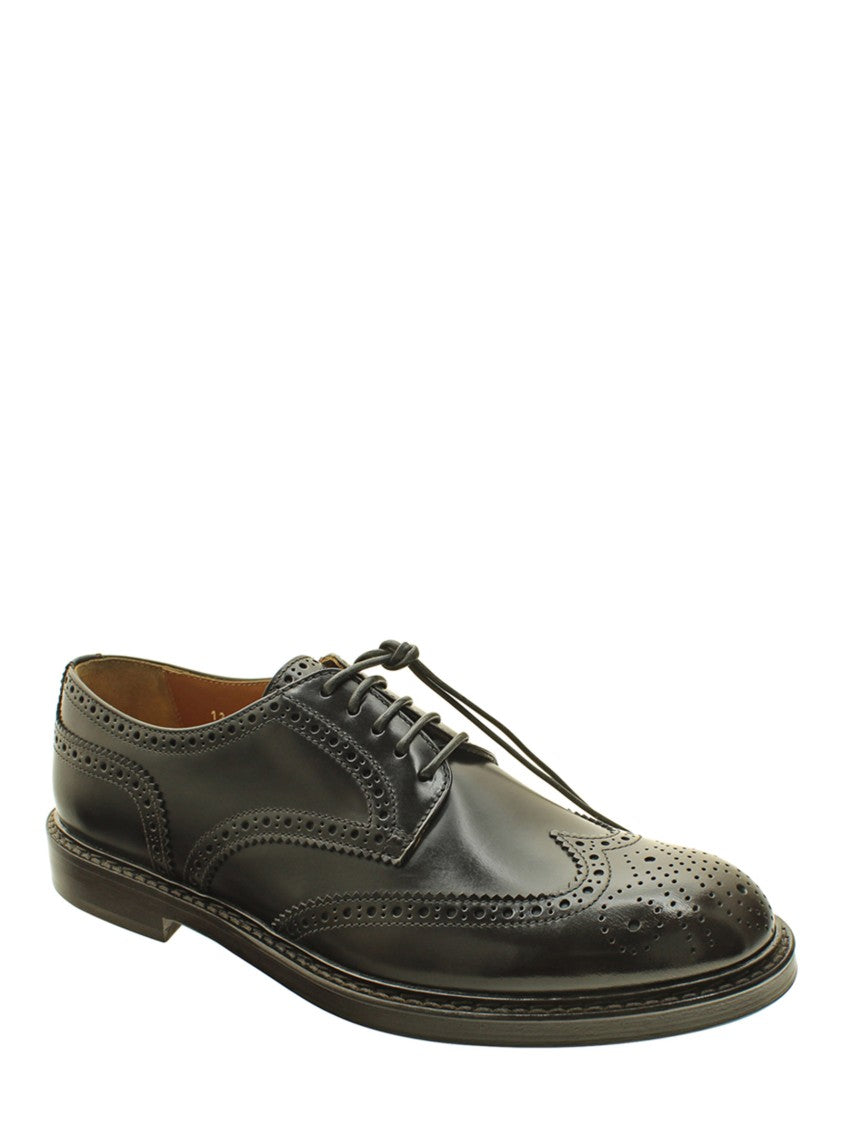 Doucal's Lace-Up Shoes With Brogue Motif And Swallow Tail Detail
