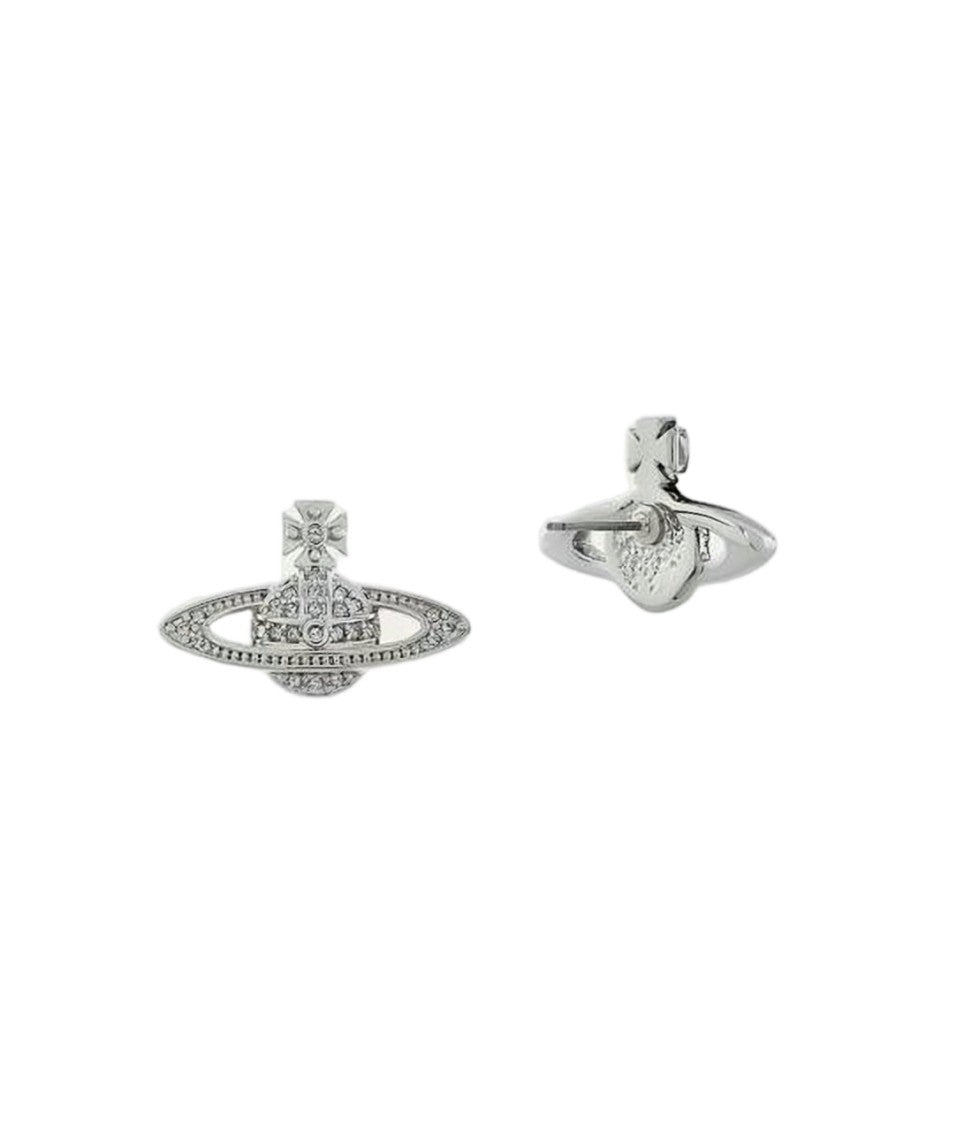 Vivienne Westwood Planet-Inspired Silver Earrings With Sparkling Accents