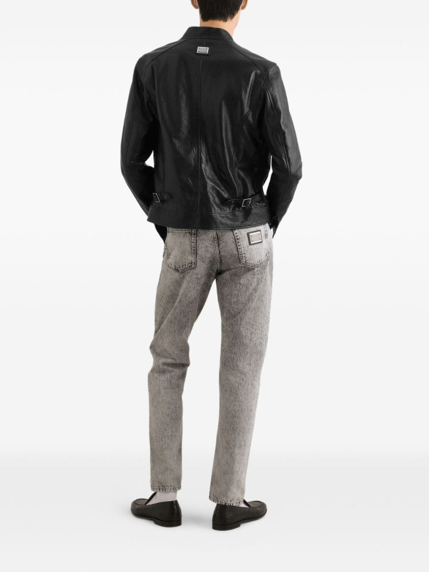 Dolce & Gabbana Grey Serafino Jersey Long-Sleeve T-Shirt