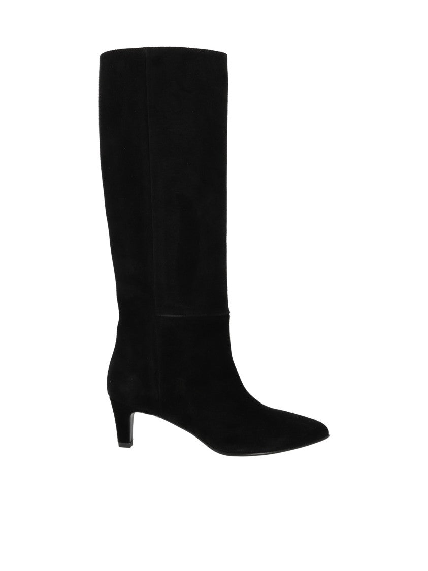 Via Roma 15 Liscio 777 Pointed-Toe Suede Knee-High Boots