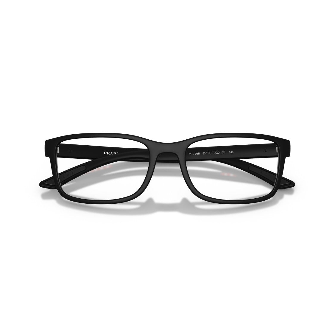 Prada Linea Rossa 0Ps 06Rv Rectangular Matte Black Eyeglasses