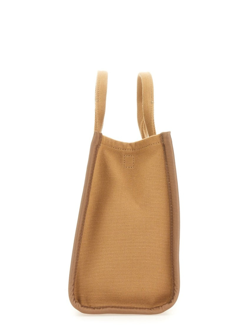 Marc Jacobs Brown Cotton Blend Medium Structured Tote Bag