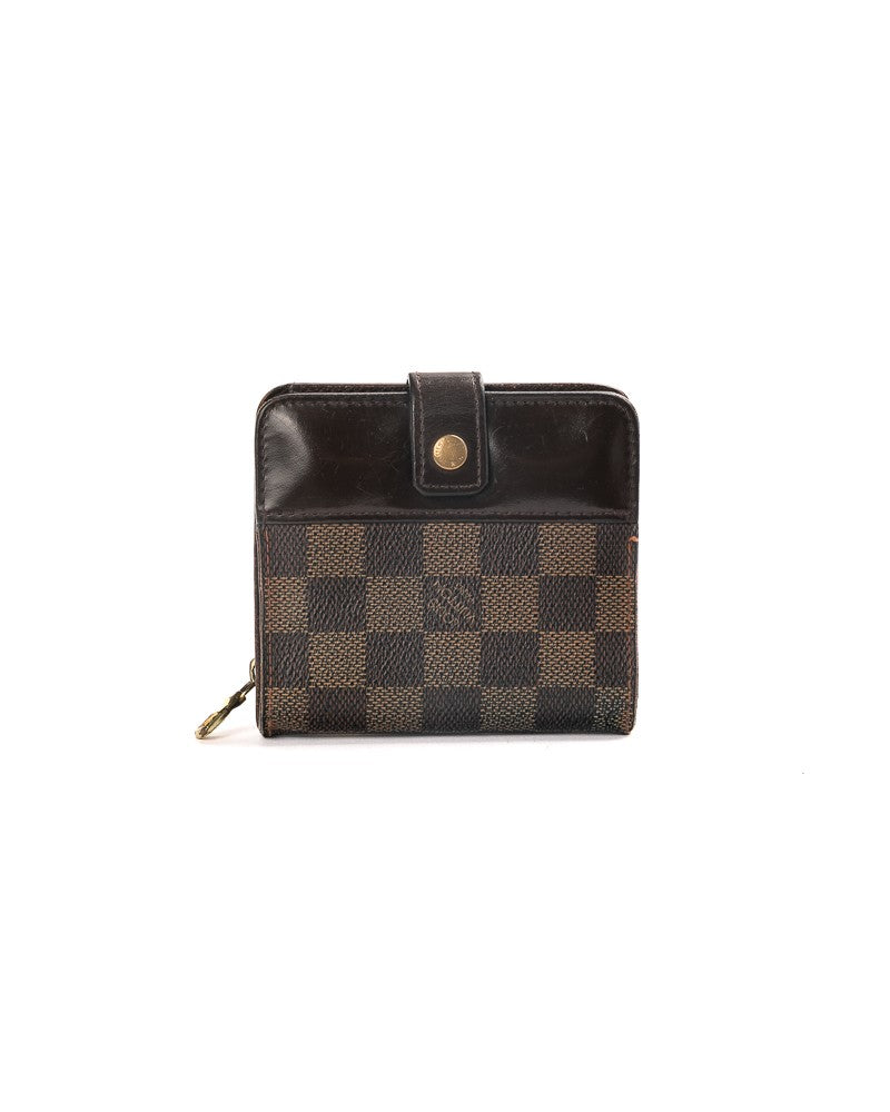 Louis Vuitton Brown Damier Ebene Zippy Compact Canvas Wallet