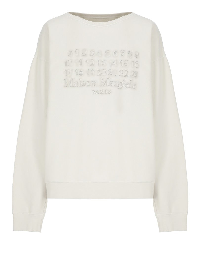 Maison Margiela Ivory Cotton Sweatshirt