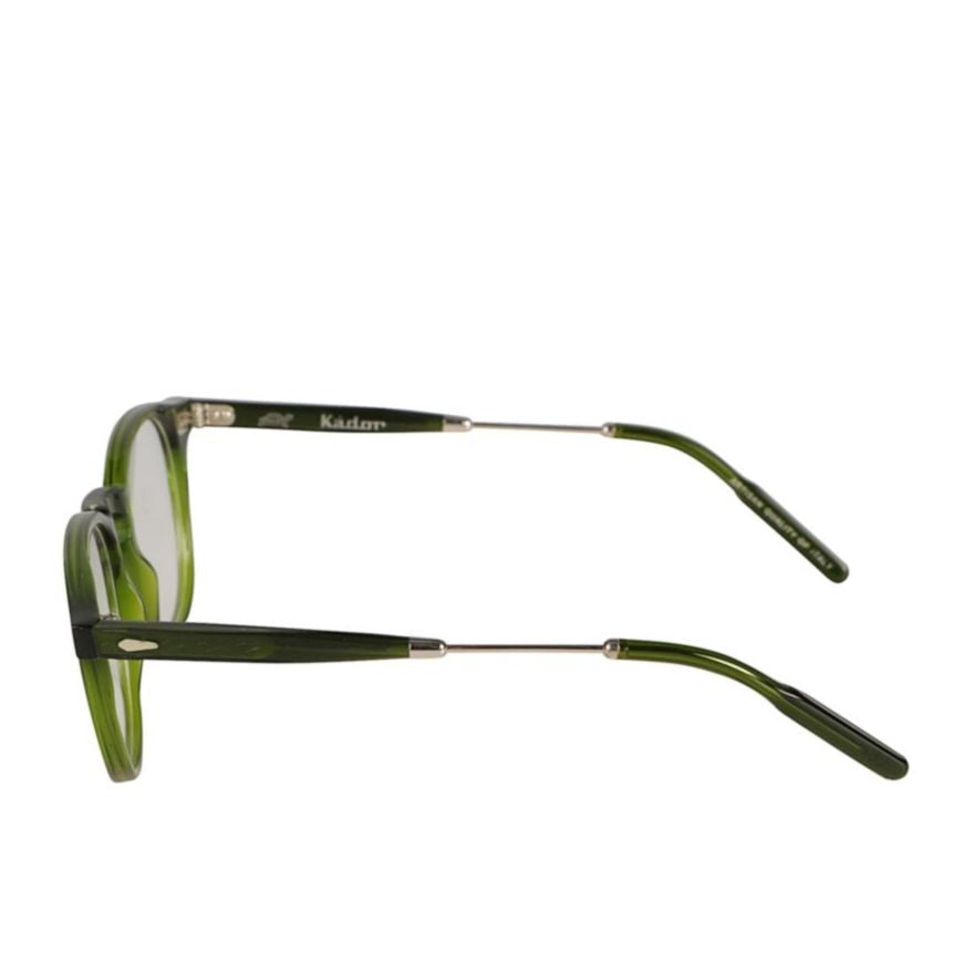 Kador Buddy Translucent Olive Green Acetate Eyeglasses With Metallic Temples