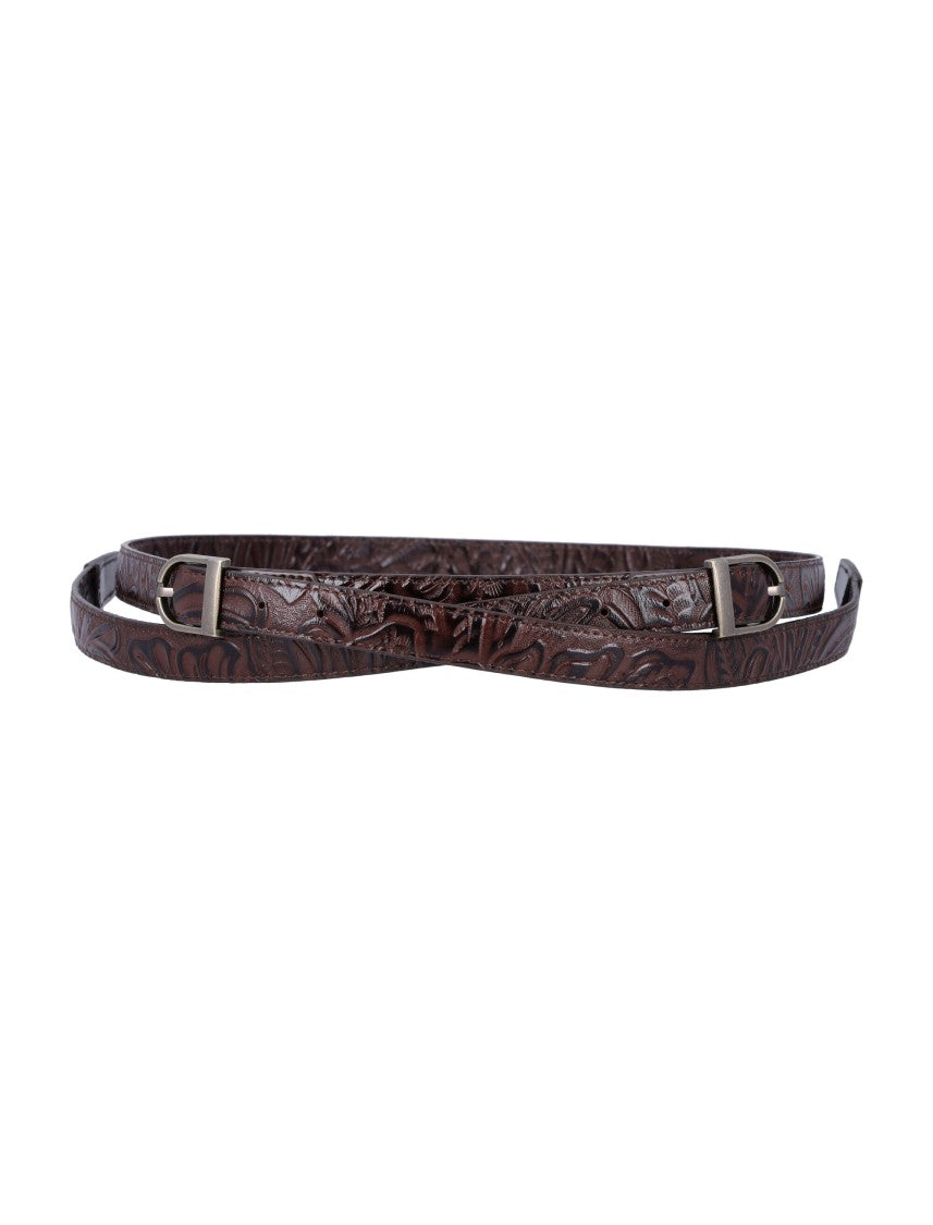 Low Classic Leather Two-Way Buckle Belt