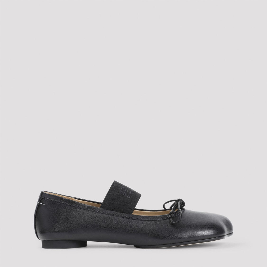 Mm6 By Maison Margiela Black Leather Ballerinas
