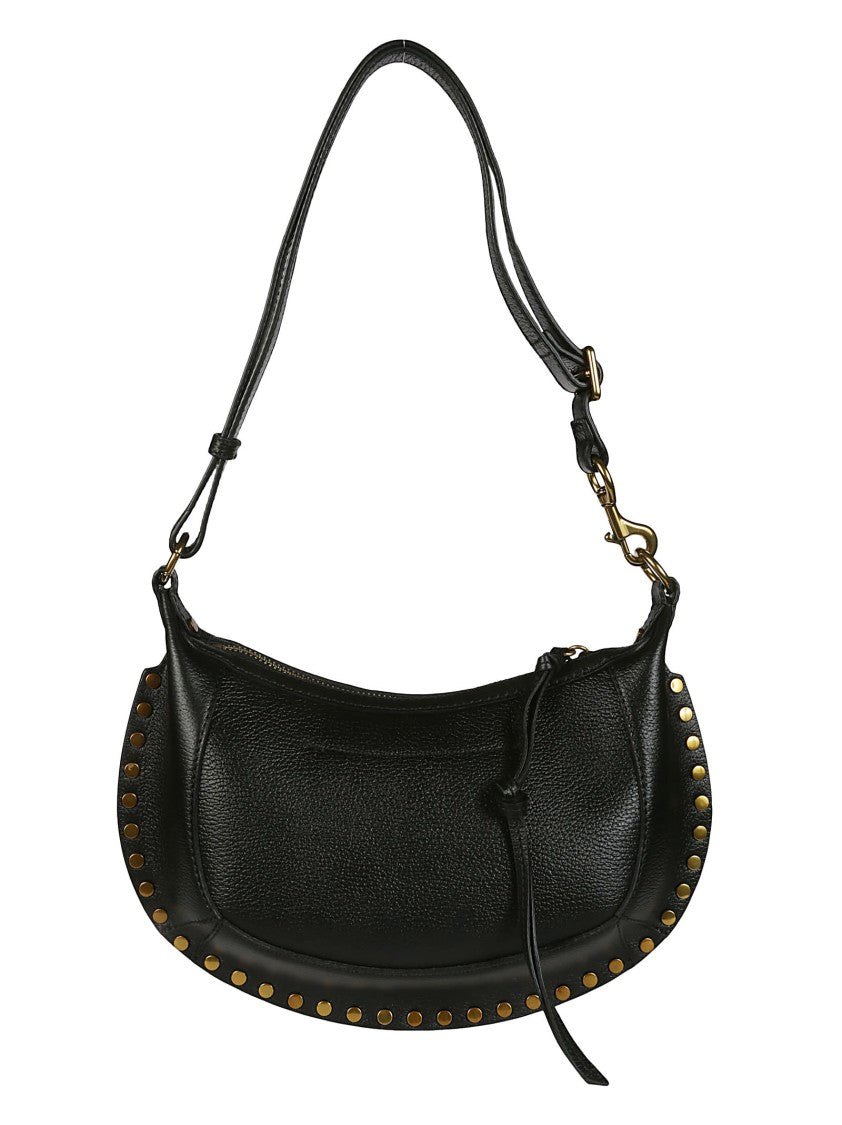 Isabel Marant Oskan Moon-Gz Crescent Pebbled Leather Shoulder Bag