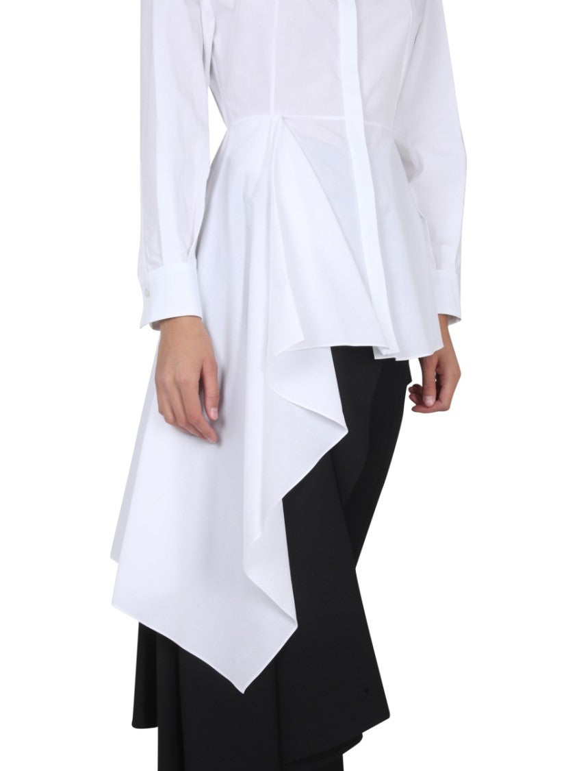 Alexander Mcqueen Dramatic Asymmetric Hem Shirt