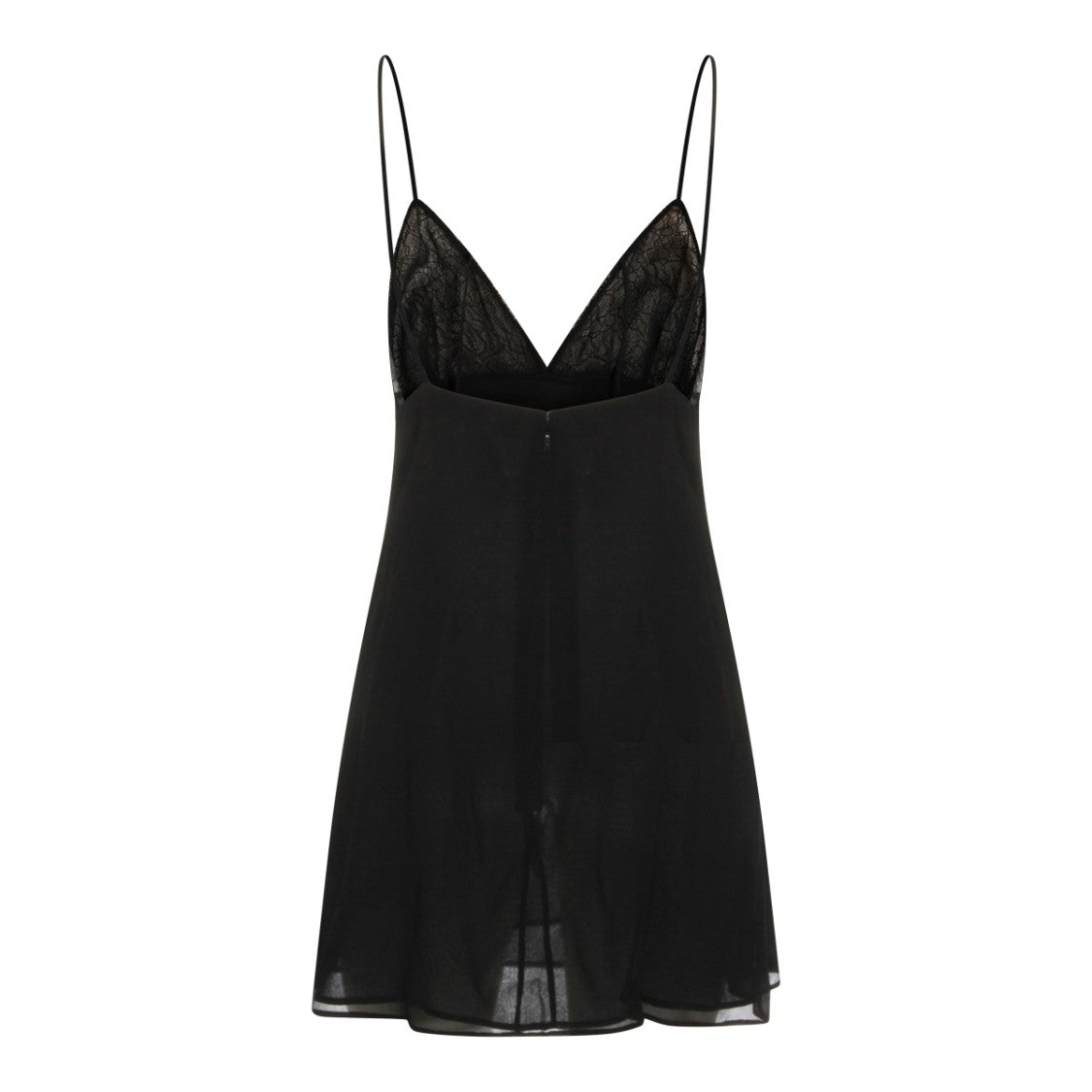 Blumarine Mini Black Viscose Dress With Lace Detailing