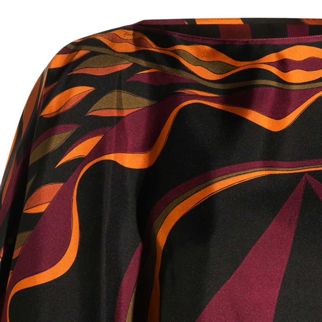 Emilio Pucci Long Flowing Maxi Dress With Dramatic Cape Overlay