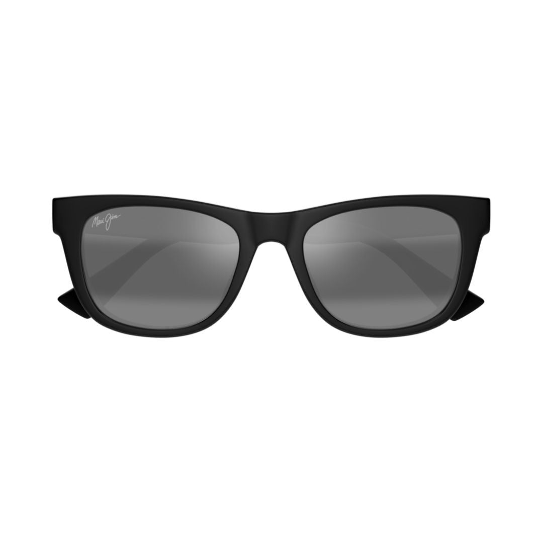 Maui Jim Kaulike Matte Black Rectangular Sunglasses With Gradient Grey Lenses