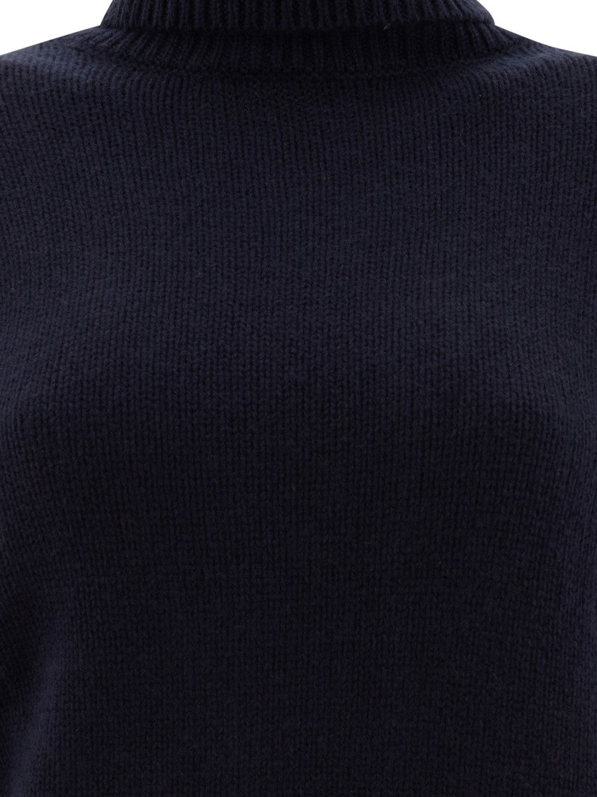 Ines De La Fressange High Ribbed Turtleneck Sweater In Luxurious Wool-Cashmere Blend
