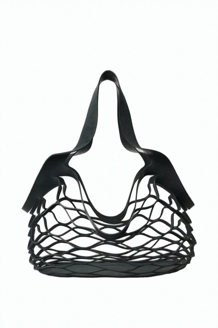 Our Legacy Open Lattice Leather Shoulder Bag With Sculptural Design