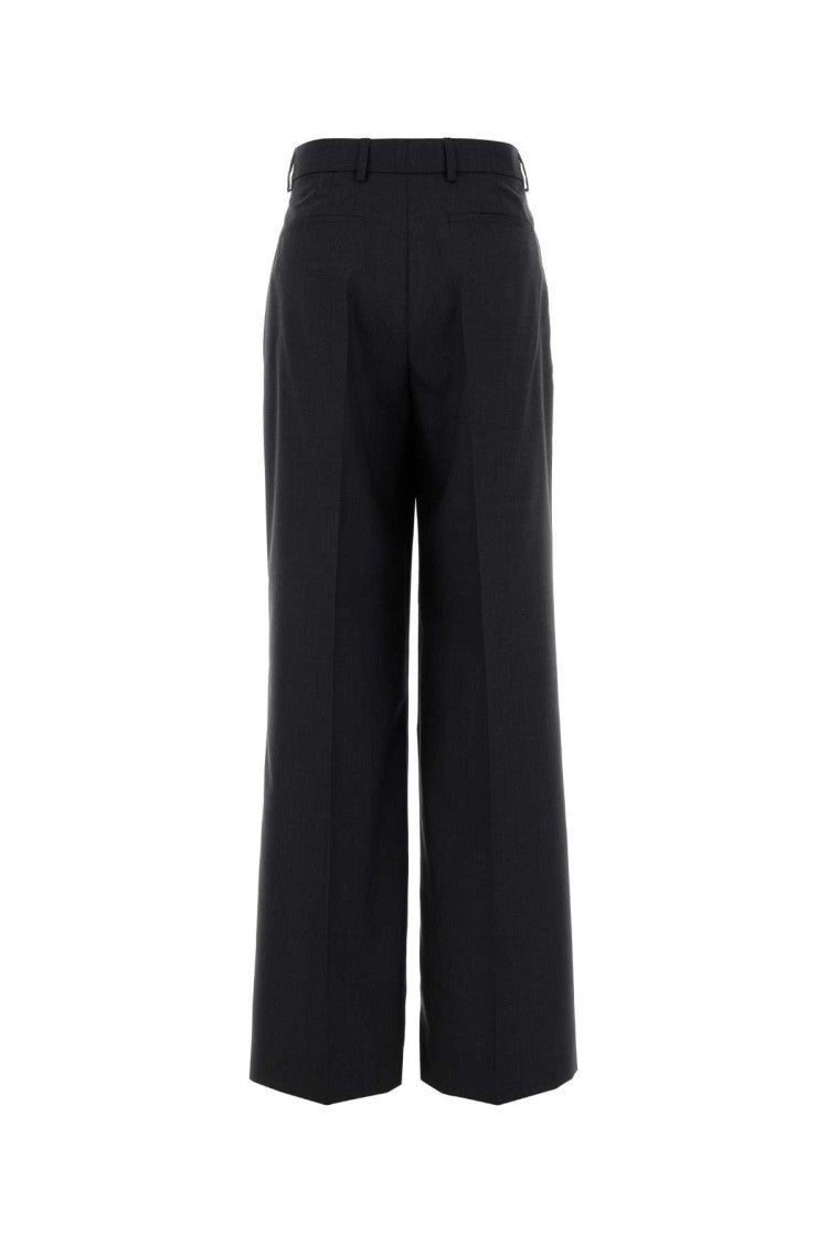 Gucci Charcoal Wool Wide-Leg Pant