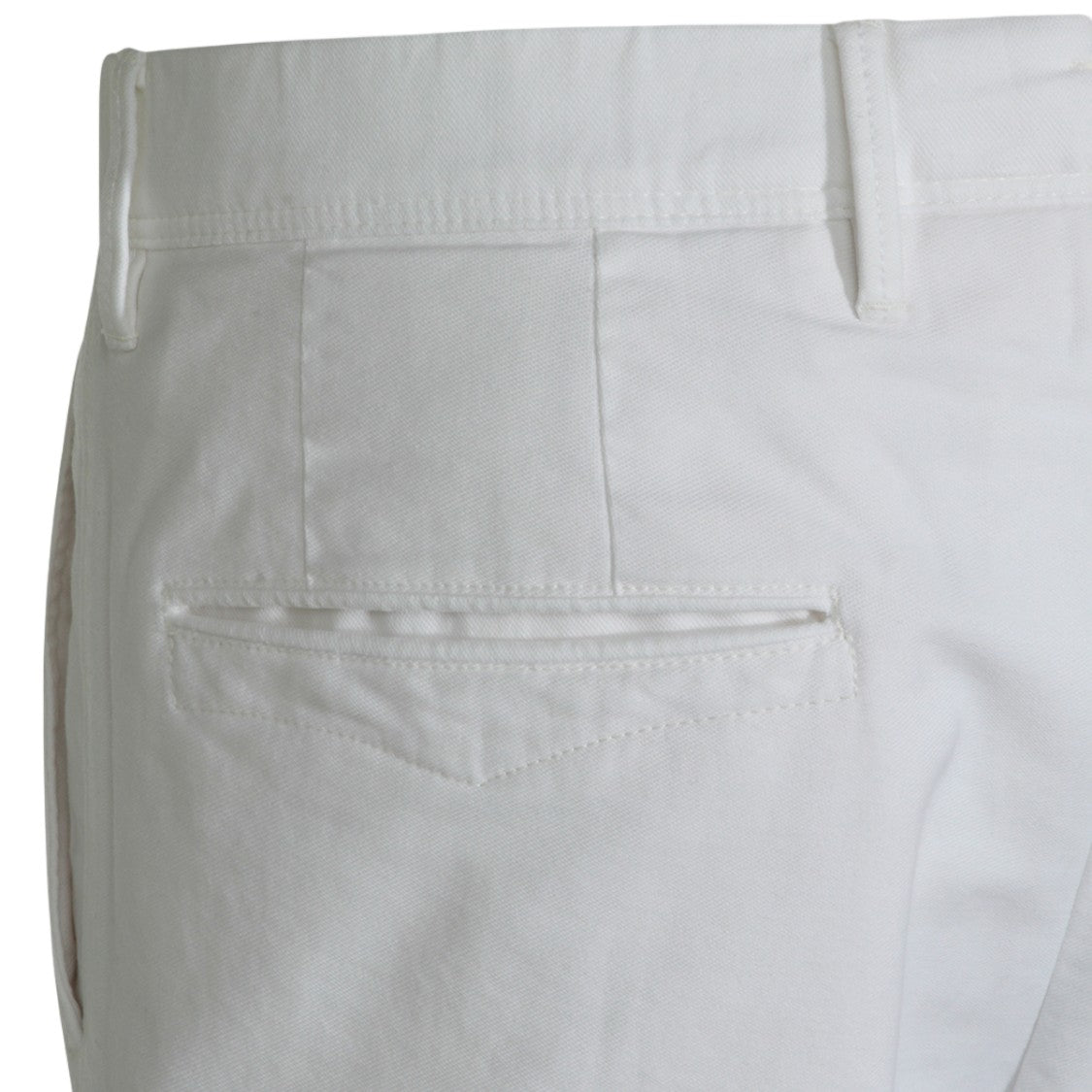 Incotex Tailored White Trousers With Classic Waistband And Refined Finish