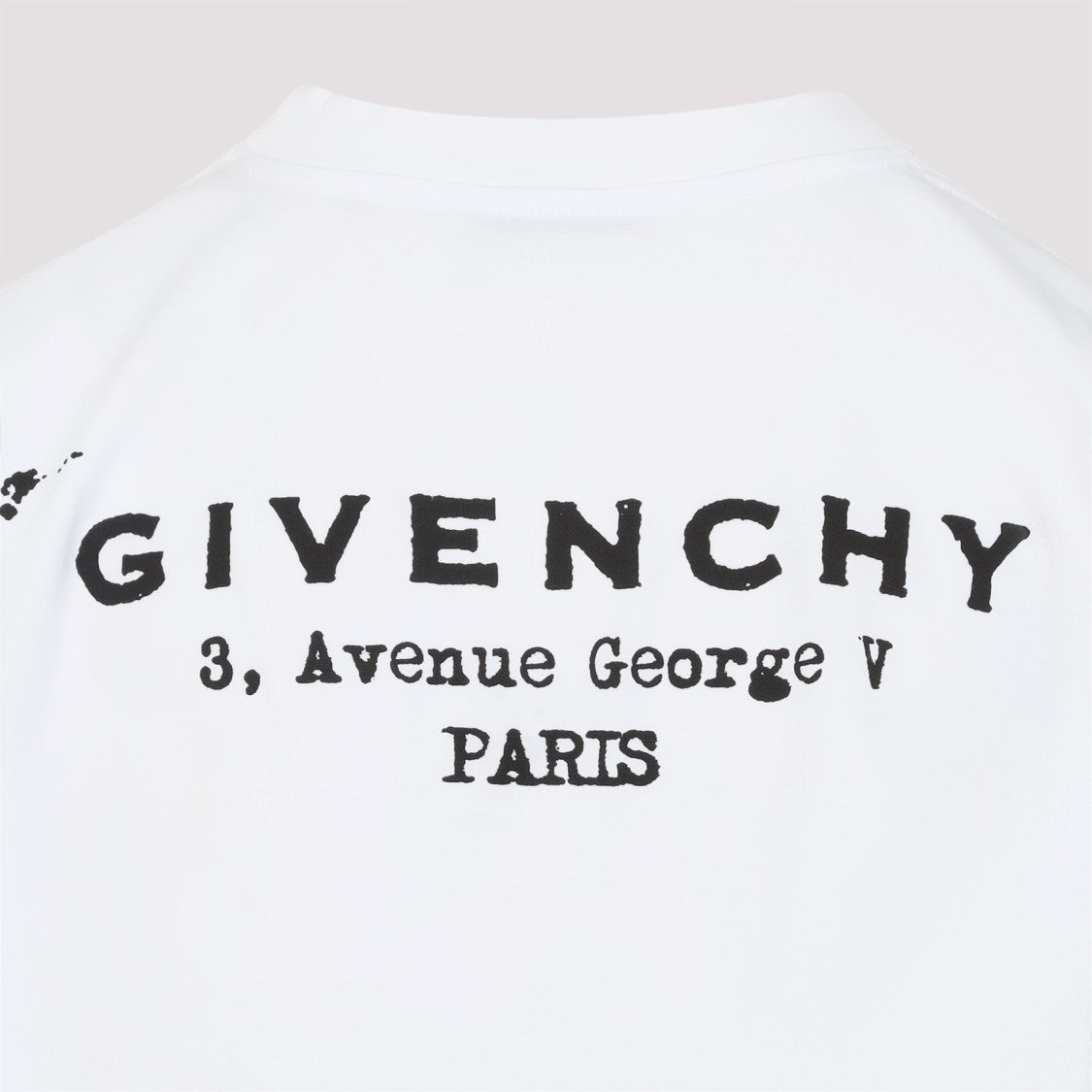 Givenchy Cropped White Cotton Jersey T-Shirt With Stamped Logo