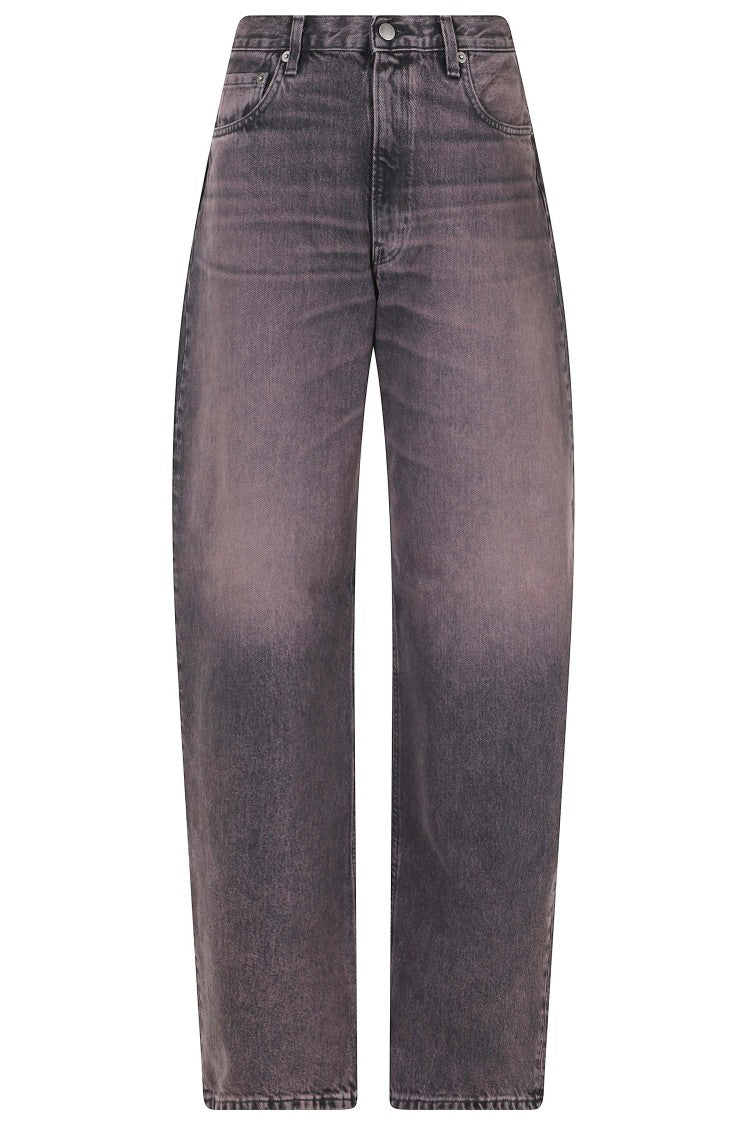 Haikure Relaxed Fit Wide-Leg Jeans With Faded Purple Wash