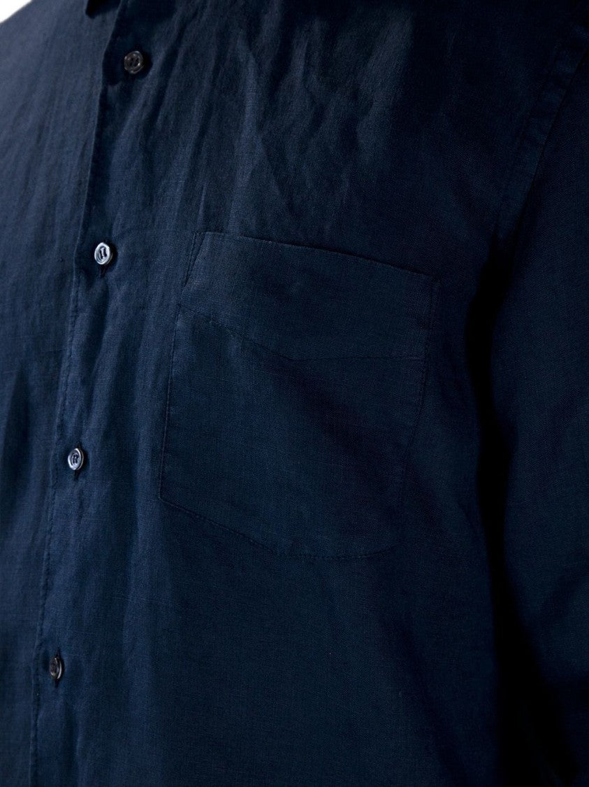 Aspesi Linen Long-Sleeved Shirt With Classic Collar