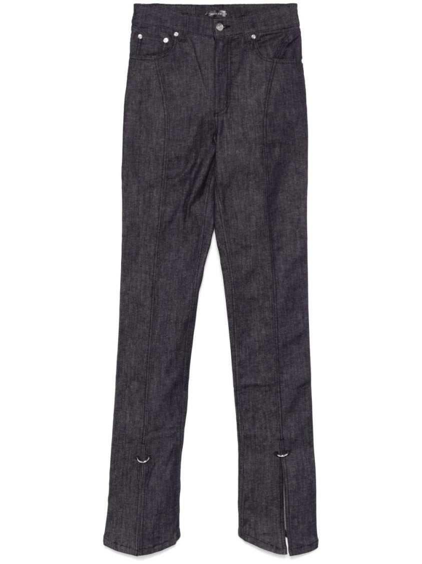 Mugler Navy Blue Denim Jeans