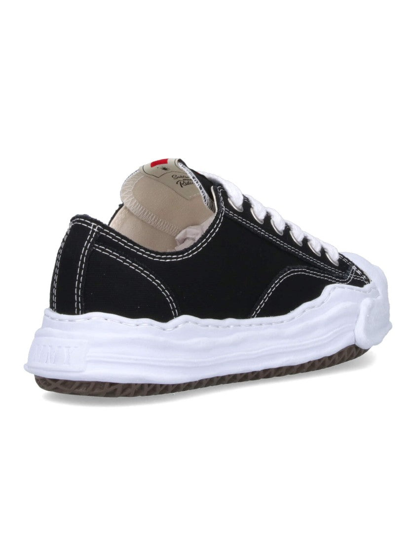 Maison Mihara Yasuhiro Black Hank Og Contrasting Stitching Sneakers