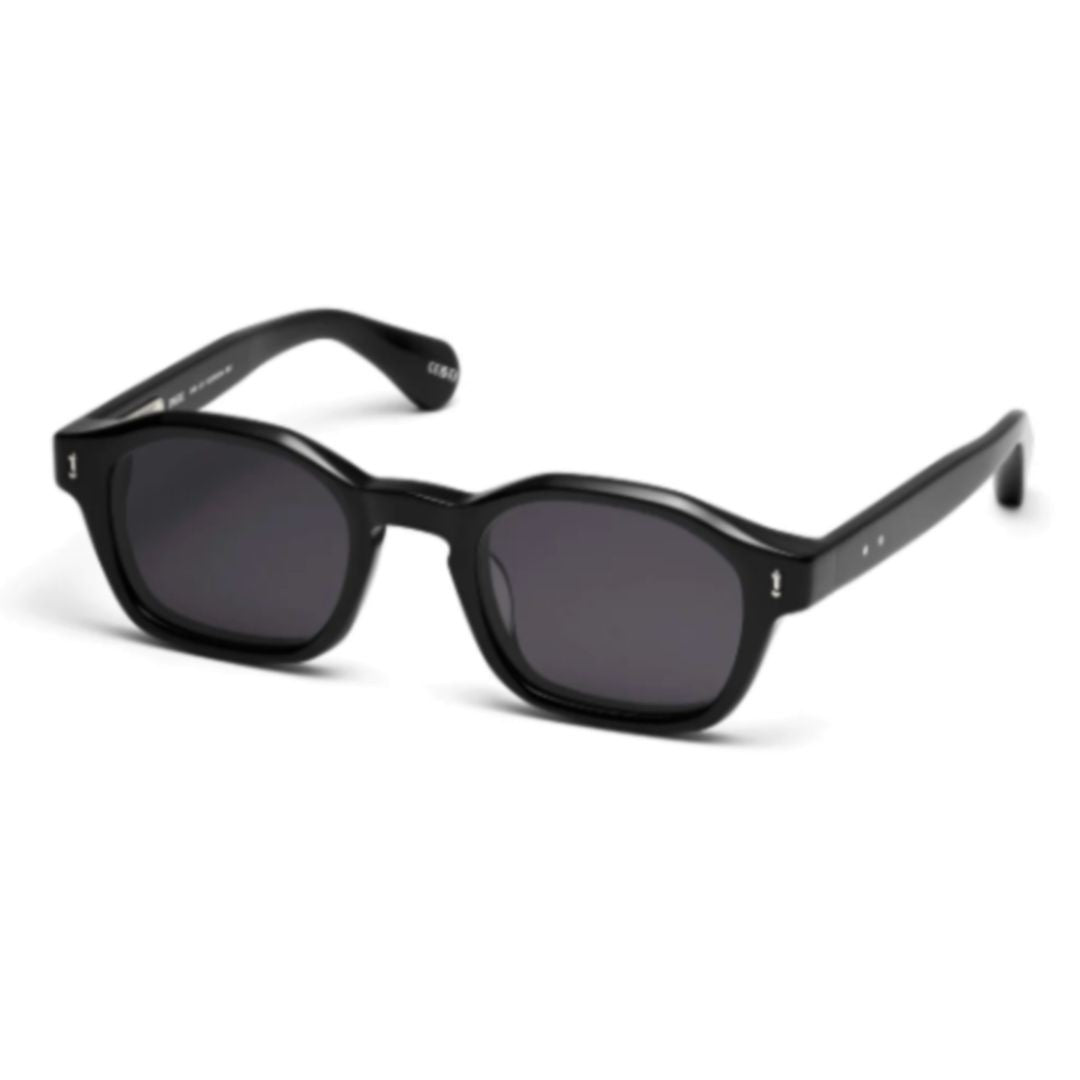 Peter And May No Drama Rectangular Frame Black Acetate Sunglasses