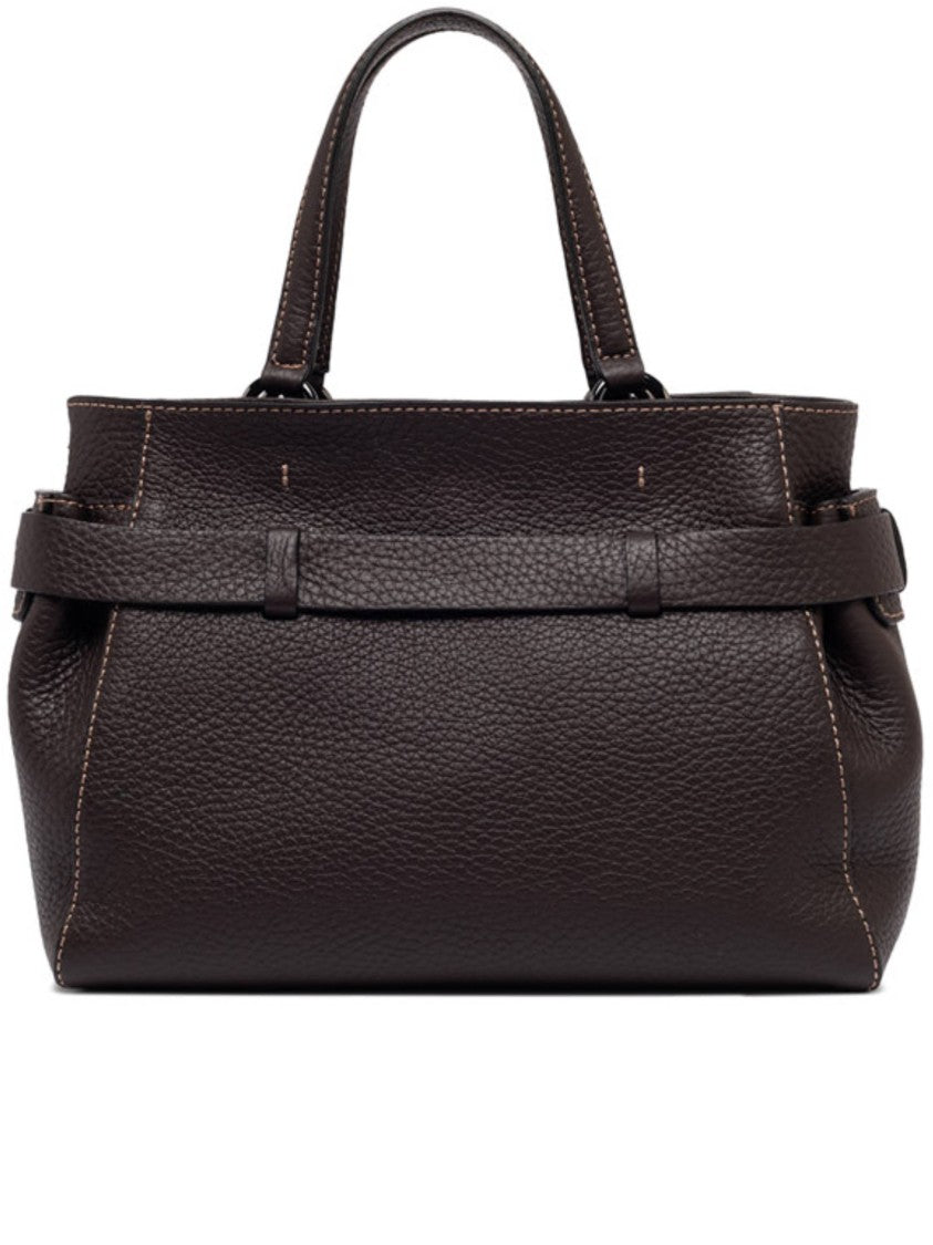 Gianni Chiarini Structured Textured Leather Shoulder Bag With Dual Handles