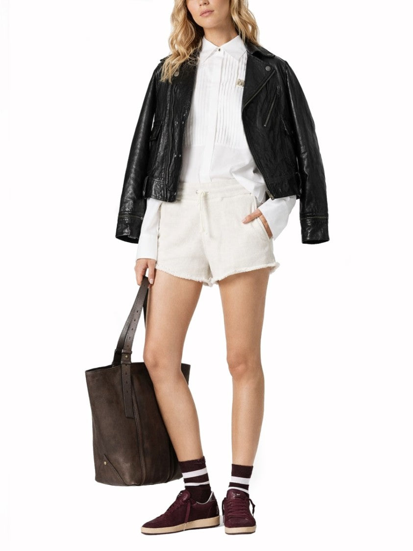 Golden Goose White Vertical Pleated Oversized Shirt