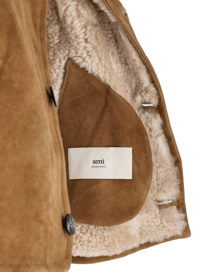 Ami Shearling Jacket – Brown