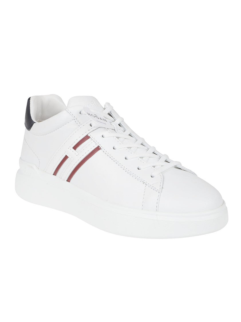 Hogan Low-Top Sneakers With Burgundy Side Stripes