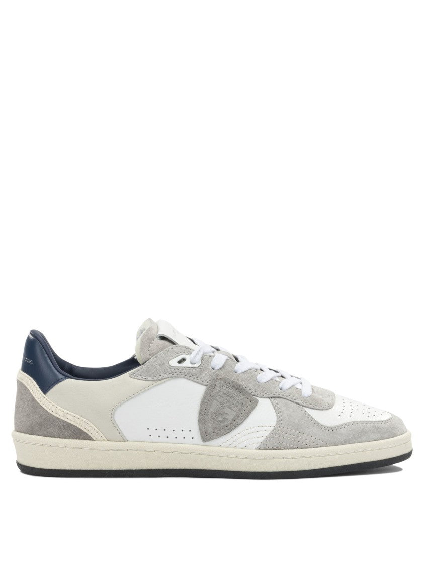 Philippe Model Paris Low-Top Leather Sneakers With Suede Accents