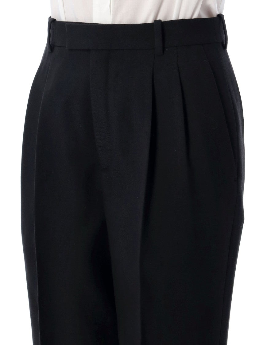 Saint Laurent Formal Tailored High Waisted Black Pants