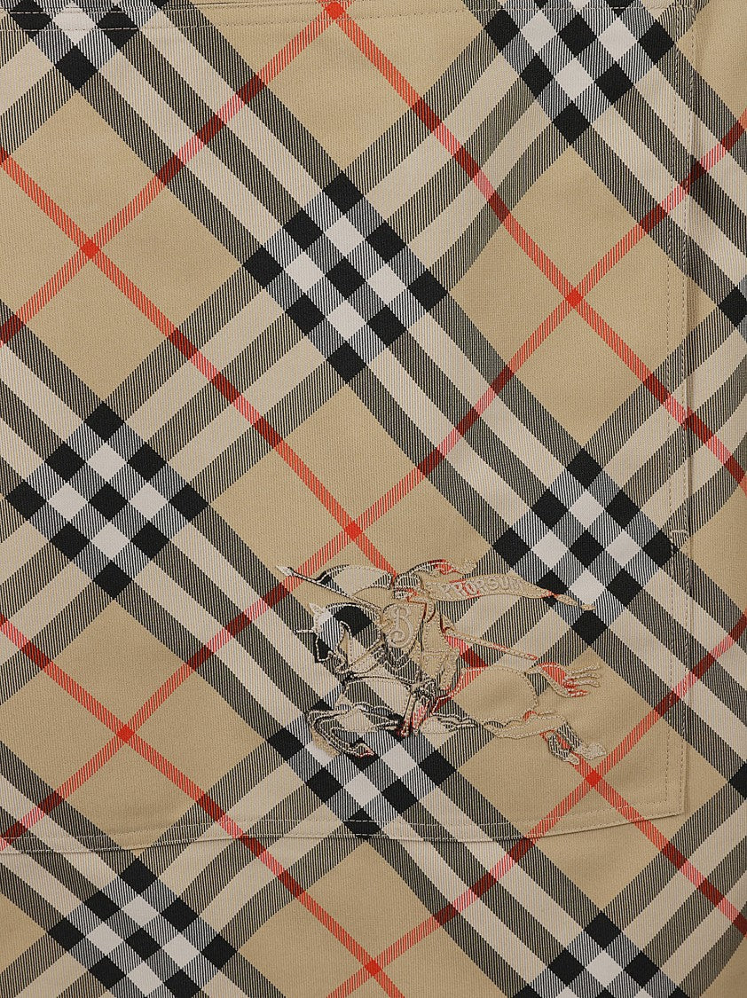 Burberry Check Patterned Jacket With Relaxed Fit