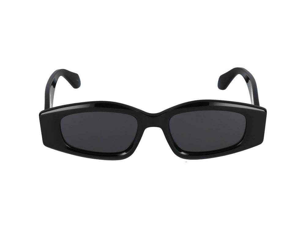 Azzedine Alaïa Black Oversized Rectangular Frame Sunglasses
