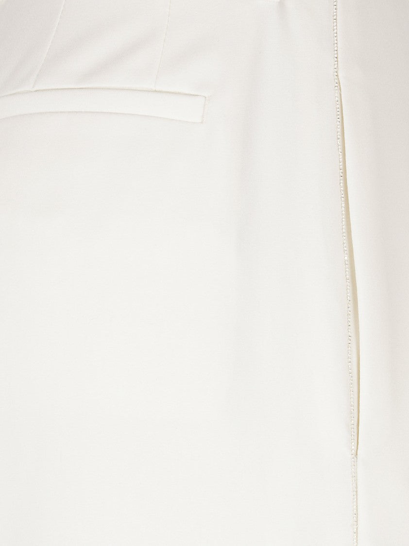 Fabiana Filippi Straight-Leg Trousers With Subtle Sheen And Tailored Fit