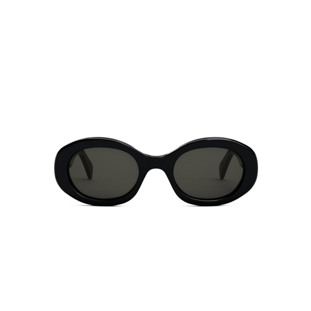 Celine Cl40194u Glossy Black Oval Sunglasses