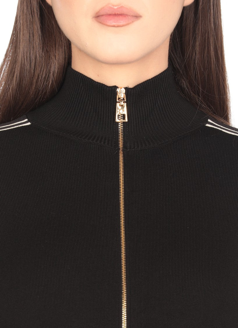 Elisabetta Franchi Black Viscose Blend Cardigan